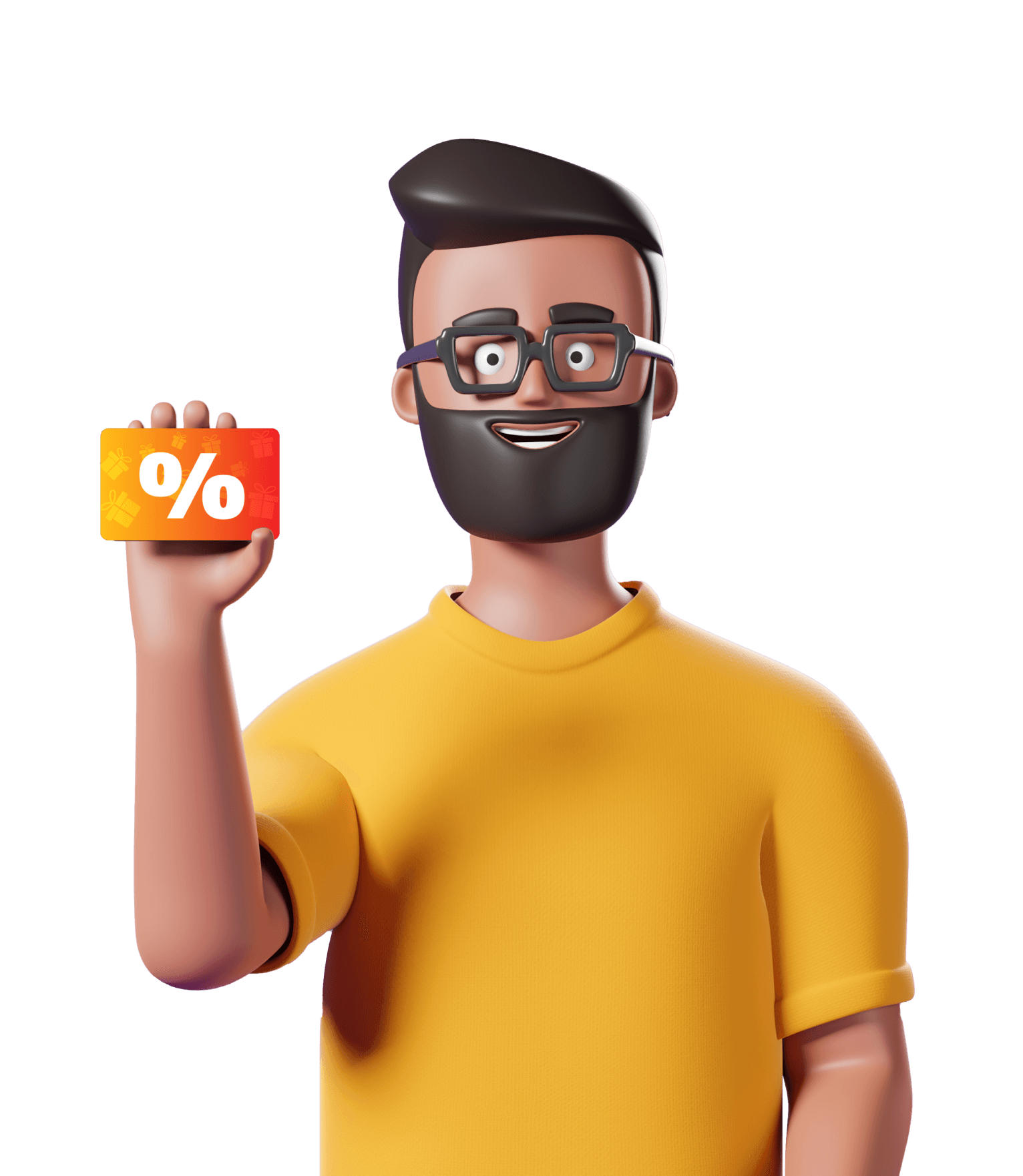 man holding veeward card